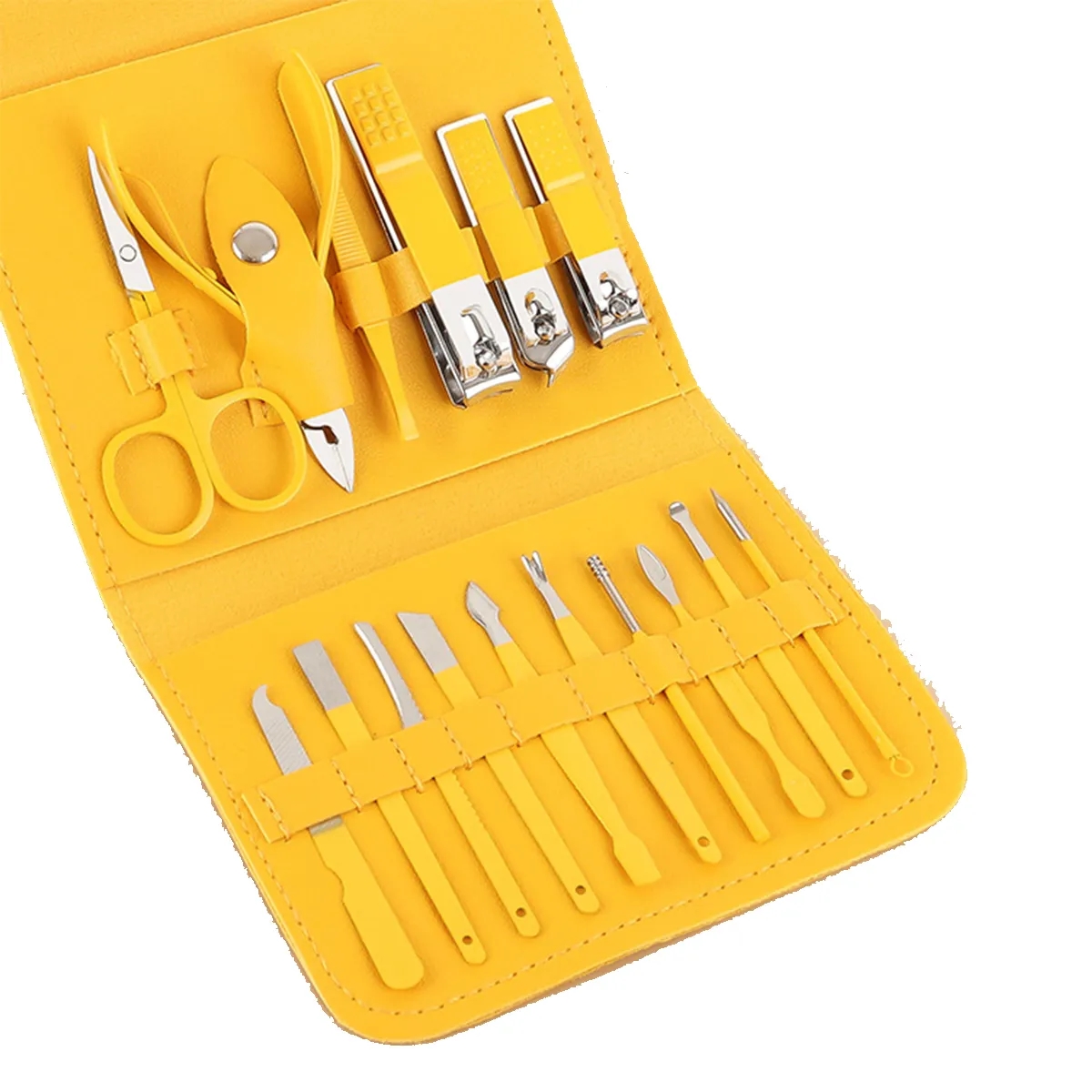 Nail Clippers Tool 16Pcs Set With Pu Leather Travel Case 5