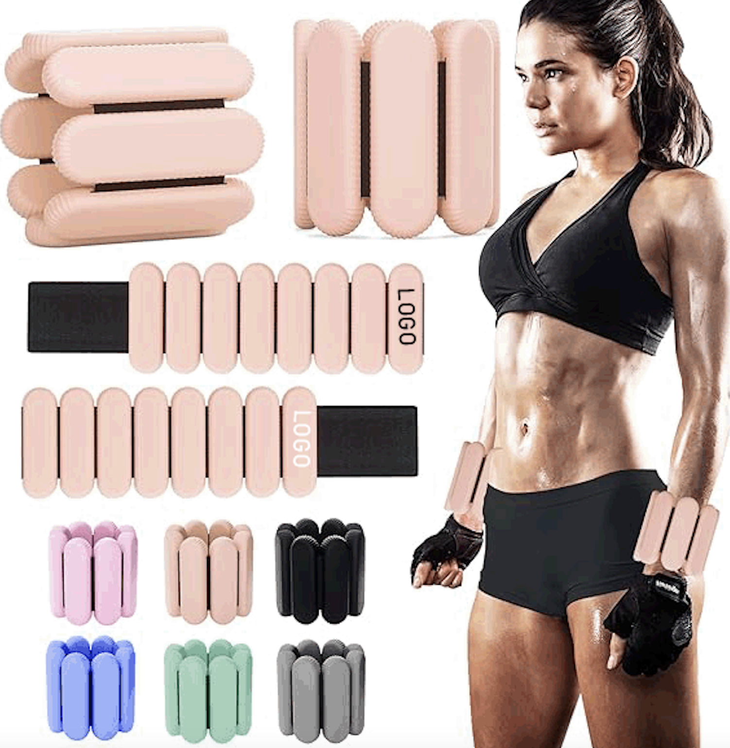 AdjustableWrist or Ankle Weights/Silicone Workout Weights Sets 1