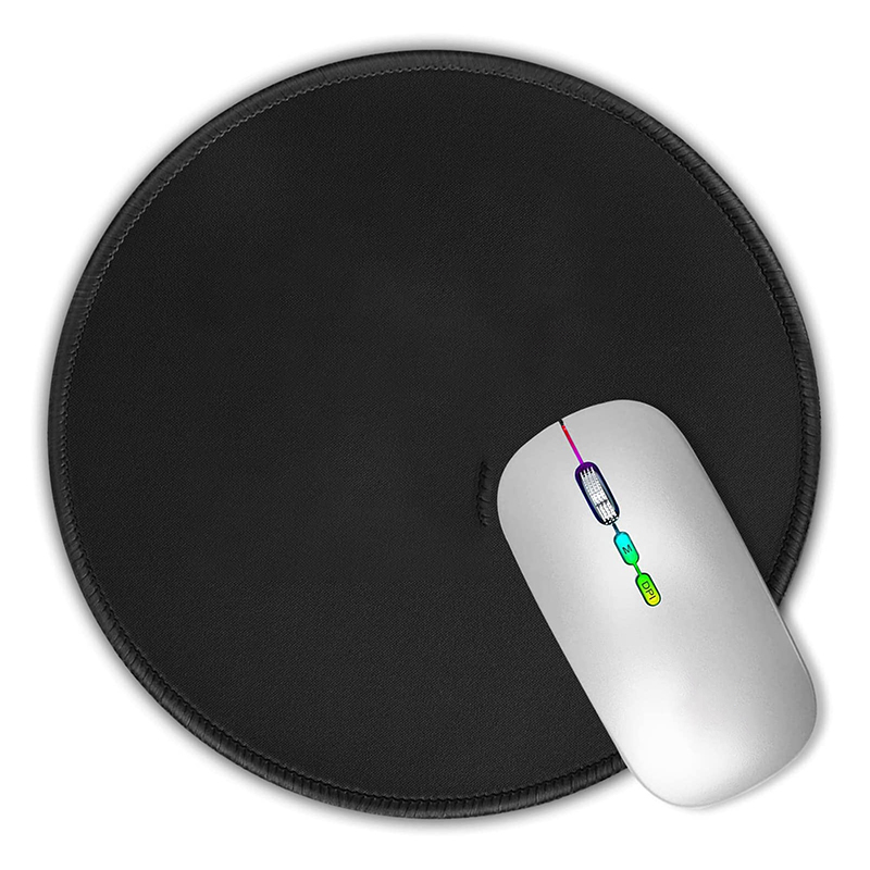 Small Round Computer Mouse Padwith Stitched Edge 3