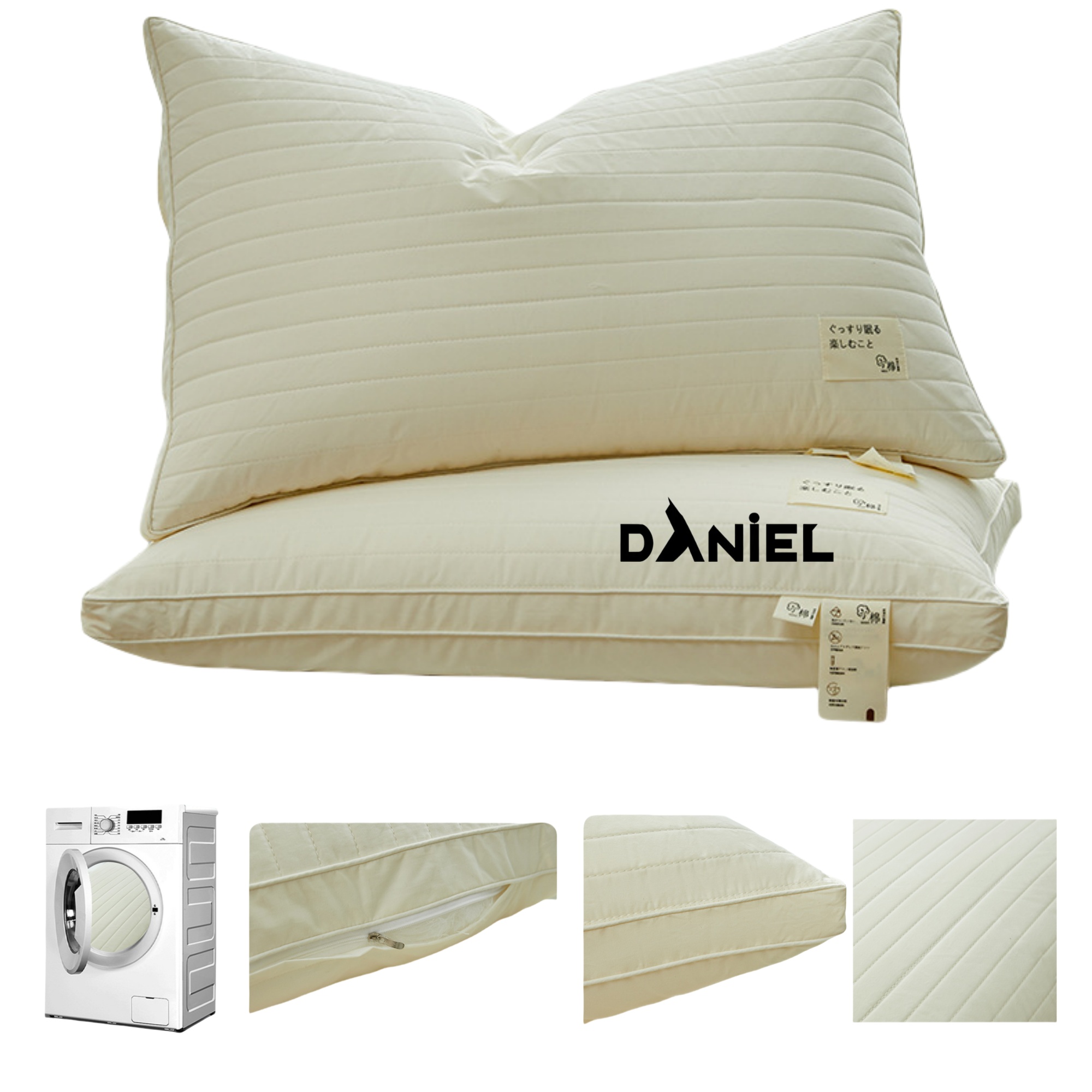 Luxury Silk Cotton Pillow With Feather Touch 2