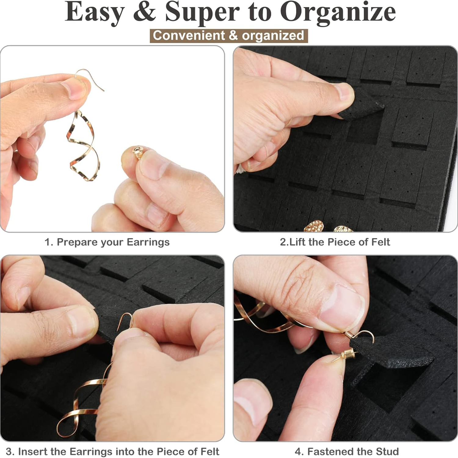 Compact Hanging Earrings Organizer 2