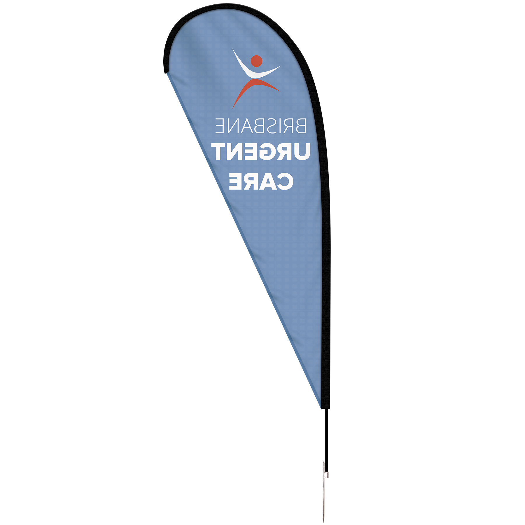 48 - Hour 8' Single Reverse Teardrop Banner with Hardware Set 14