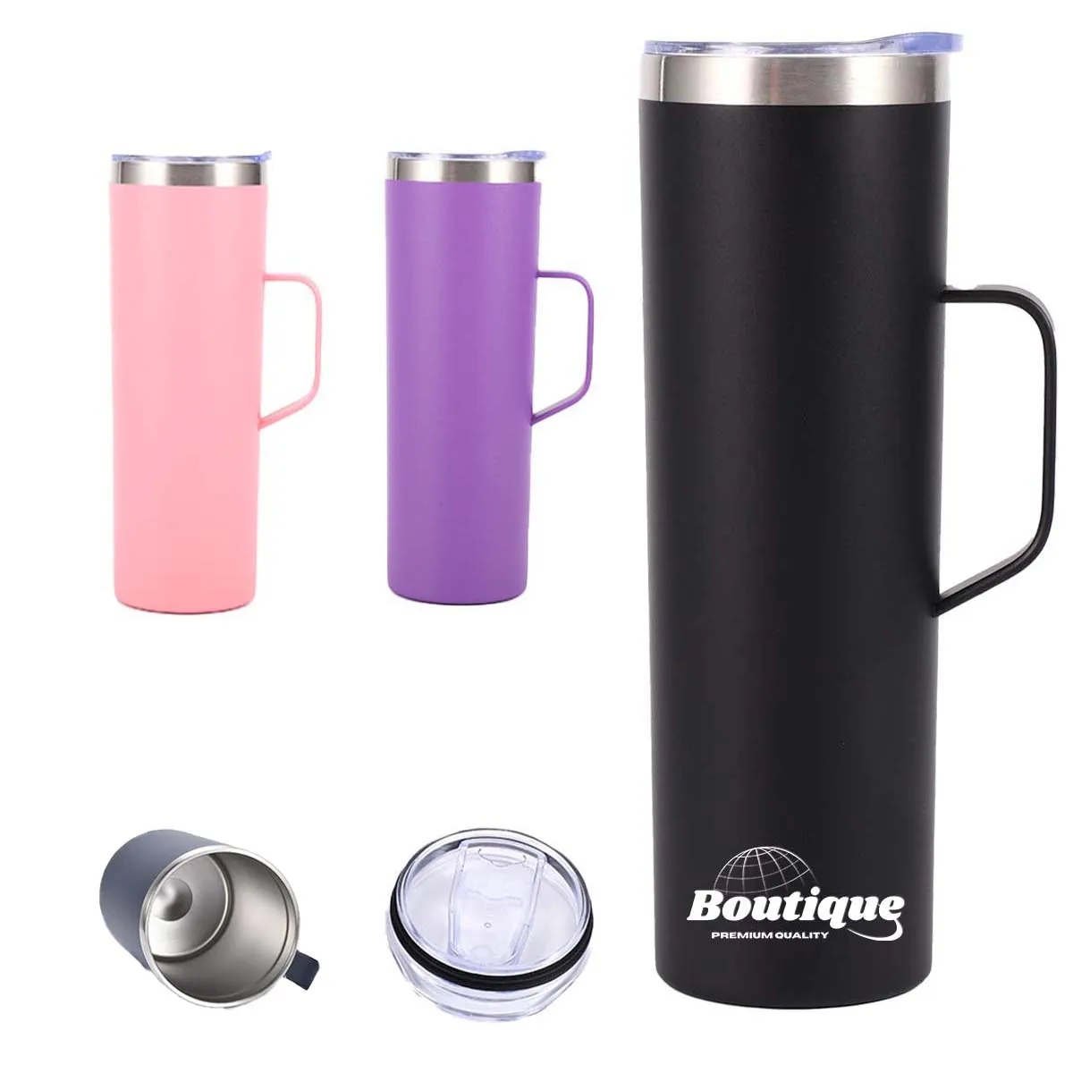 Stainless Steel Insulated Coffee Mug with Handle 2