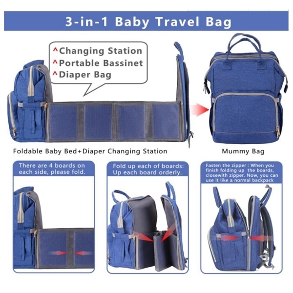 Backpack Diaper Bag with Changing Station 6
