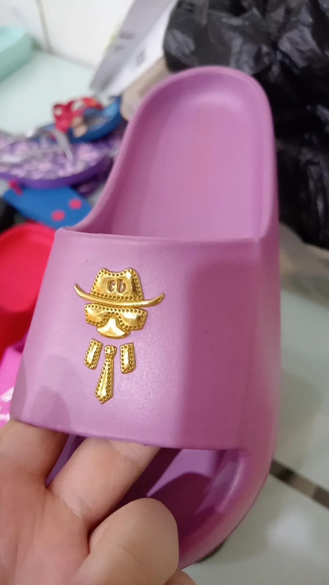 3D Embossed Custom Slides, Slippers, Flip-Flops, and Sandals 38