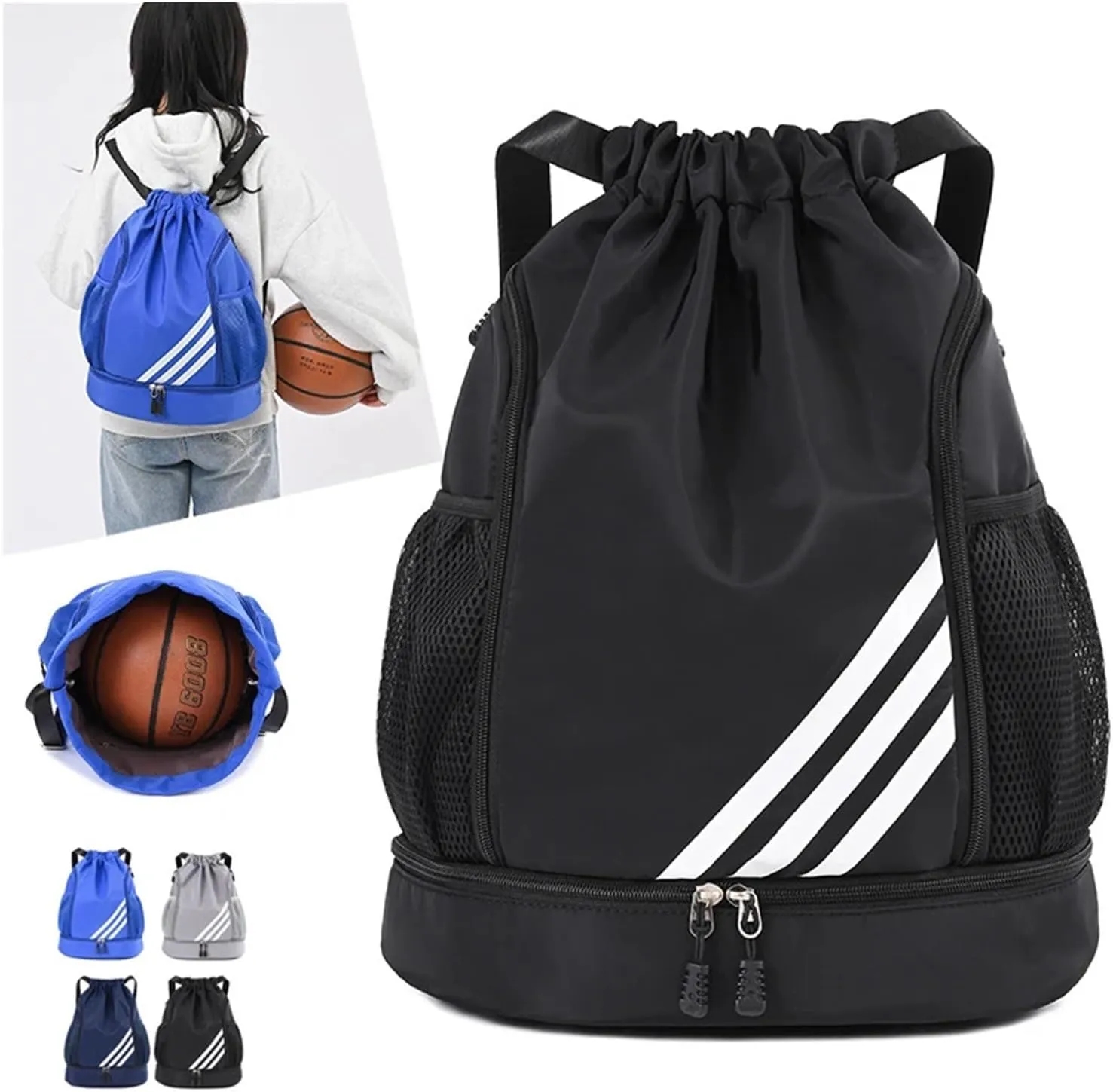 Dry And Wet Separation Drawstring Backpack 7