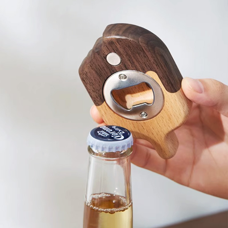 Fridge Magnet Bottle Opener Wooden 2