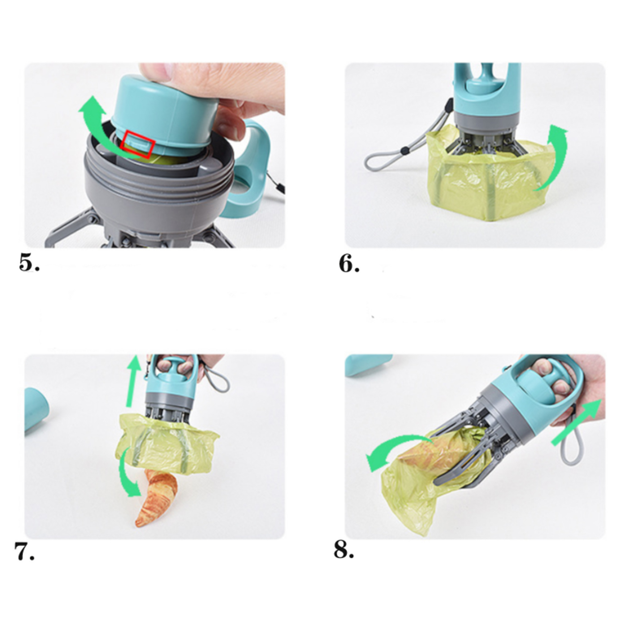 Abs Six Claw Pet Dog Portable Feces Picker 2