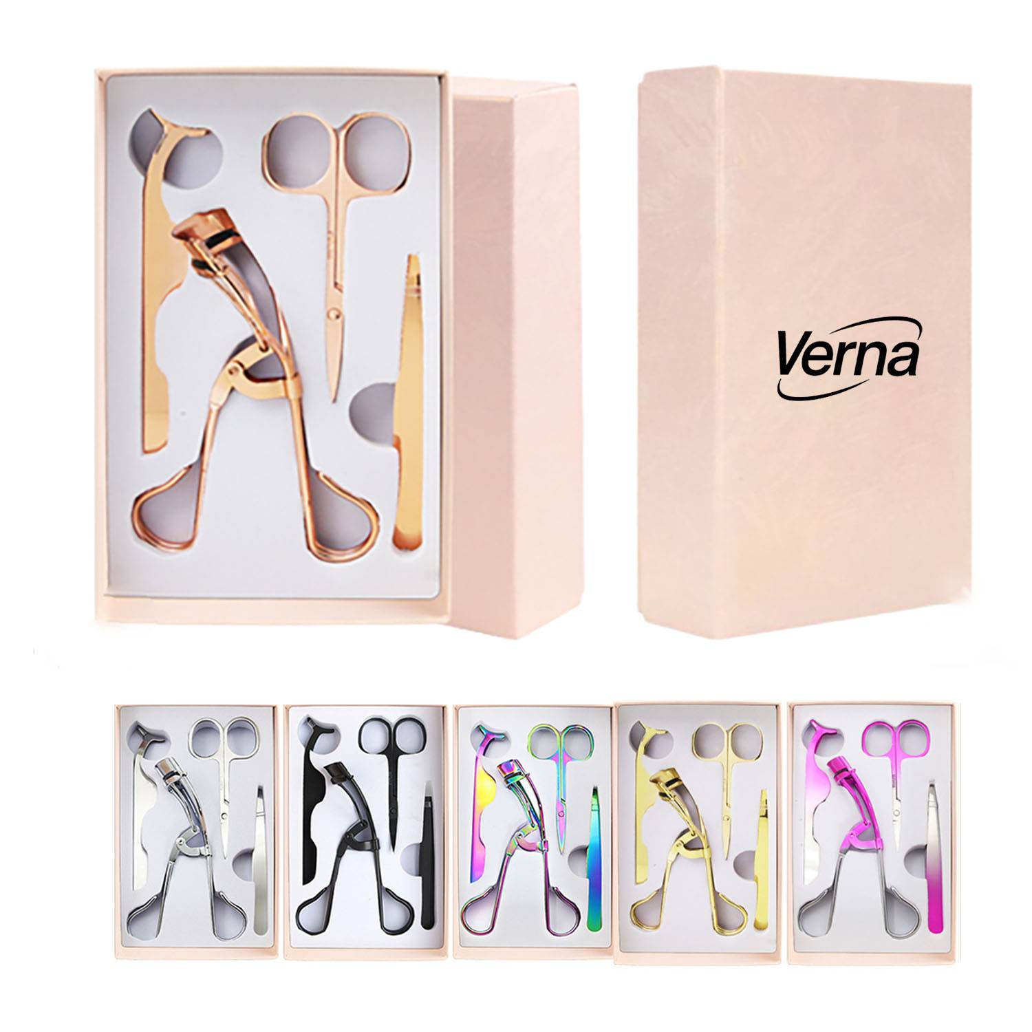 4 Pcs Portable Stainless Steel Makeup Tools Set 1
