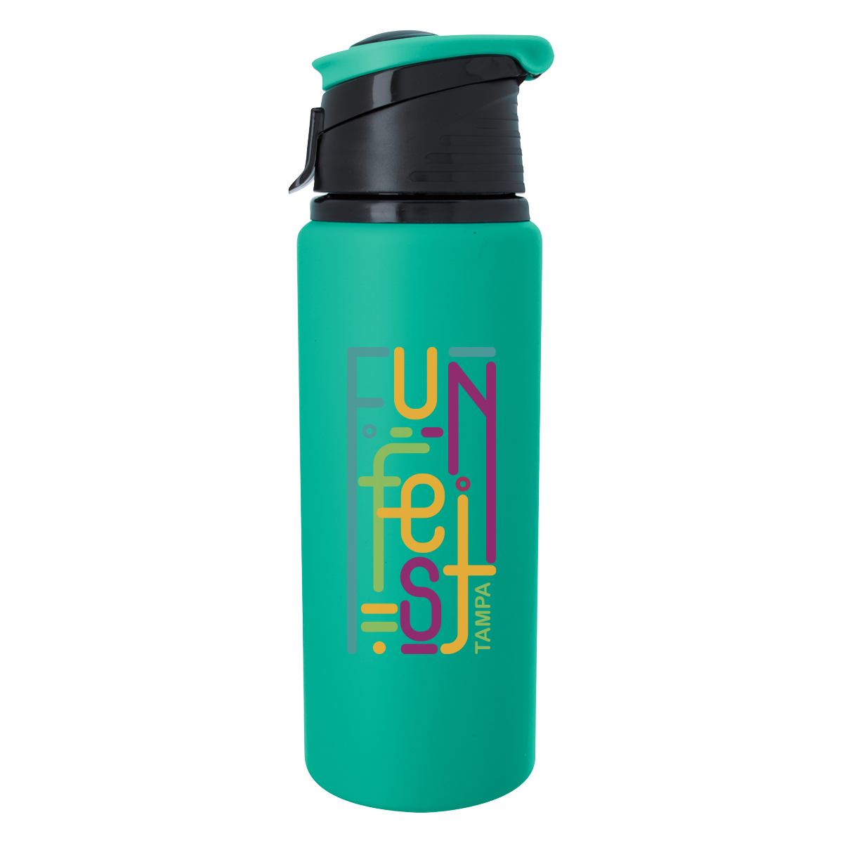 24 Oz. Velvet Touch Aluminum Bottle, custom water bottle with logo imprint 4