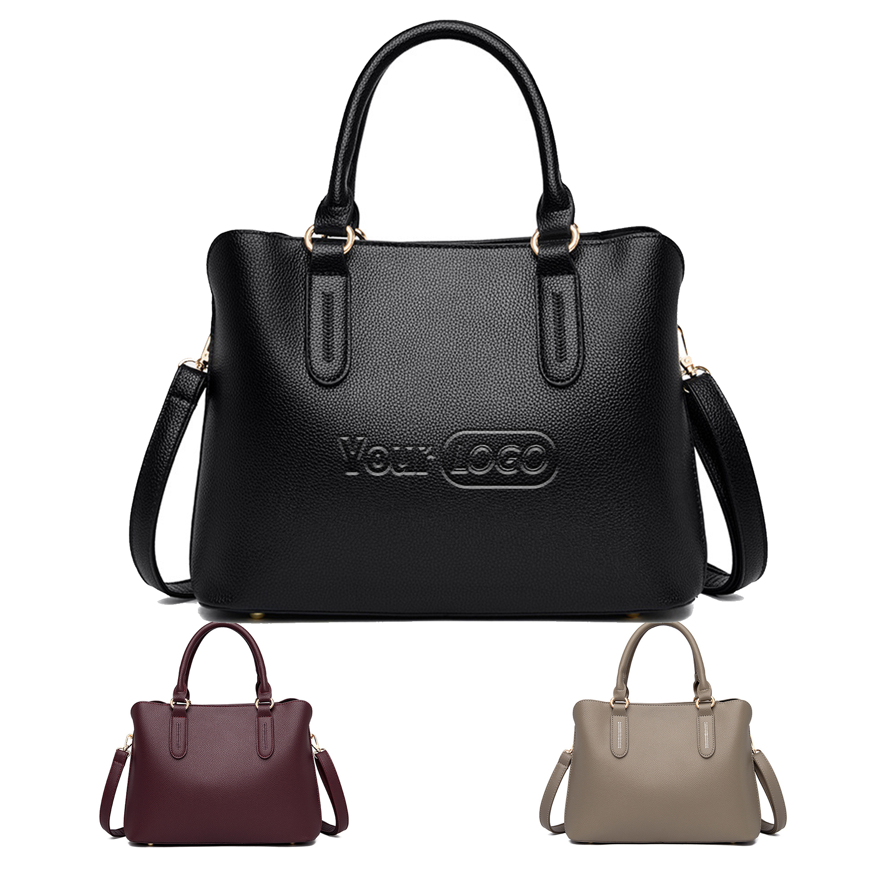 PU Satchel Bag And Simple Shoulder Handbag For Women 2