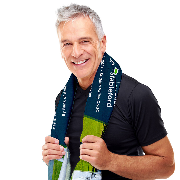 "THE WHITAKER" Full Color Sublimation Recycled RPET Cooling Towel – 12" W x 32" H 7