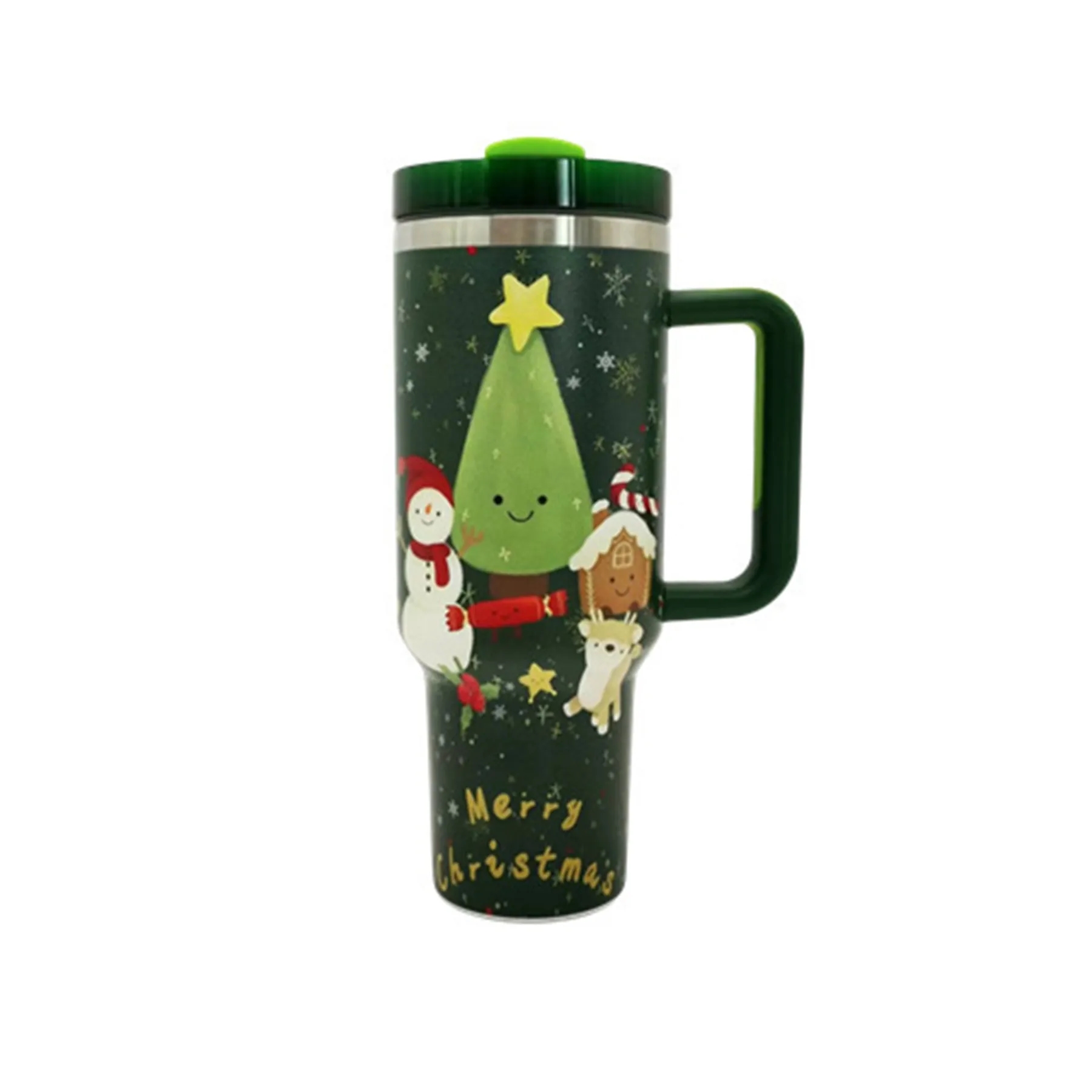 40 Oz Full Color Printed Vacuum Tumbler with Handle & Straw 9