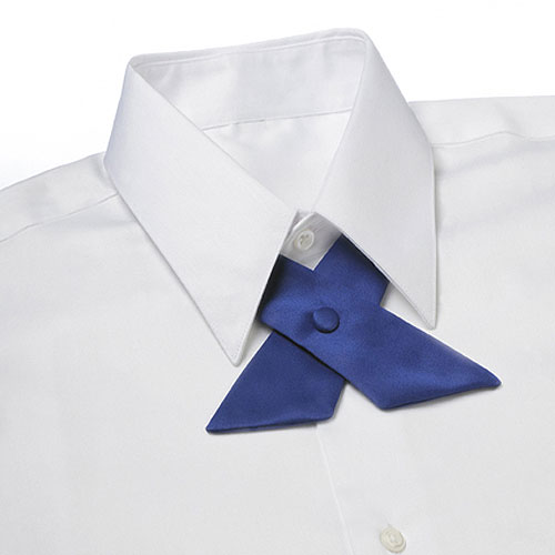 Royal Blue Polyester Satin Crossover Tie 2