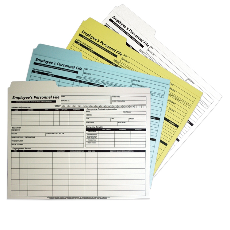 File Folder Letter Size - 1st Tab Position - Printed with 1 PMS Color 1