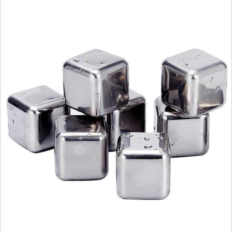 Whiskey Stones Reusable Ice Cube, 304 Stainless Steel 4 In 1 Case 2