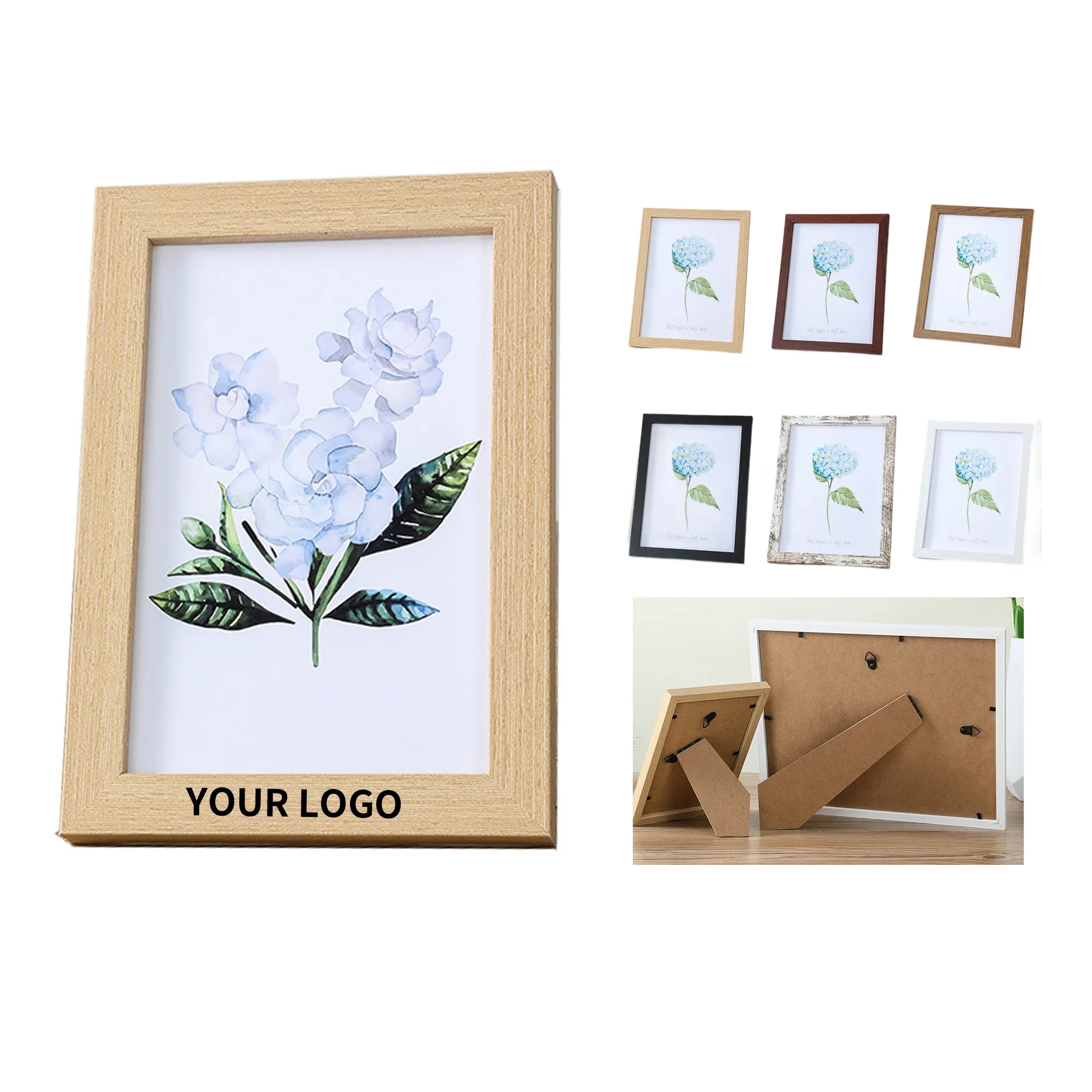 4x6 Wood Photo Frame with Stand 9