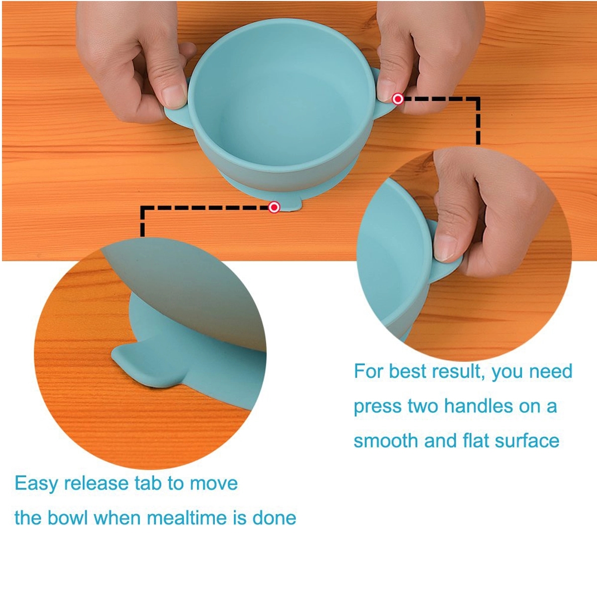 Silicone Baby Bowls with Super Suction 4