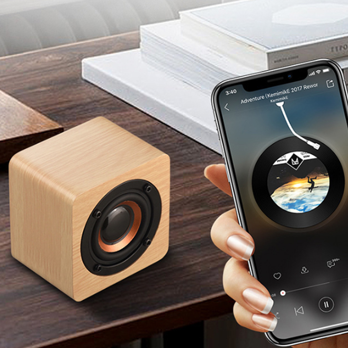 Mini Portable Wooden Bluetooth Speaker 6