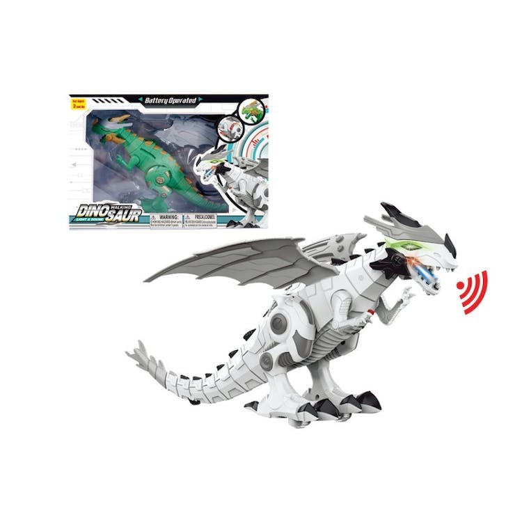Walking Dinosaur - Lights & Sound Battery Operated 14" 2