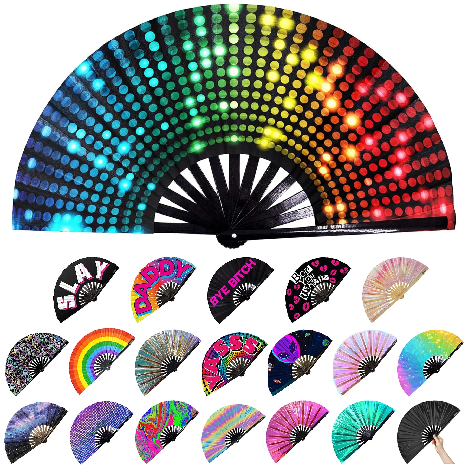 Holiday party rainbow fan 7