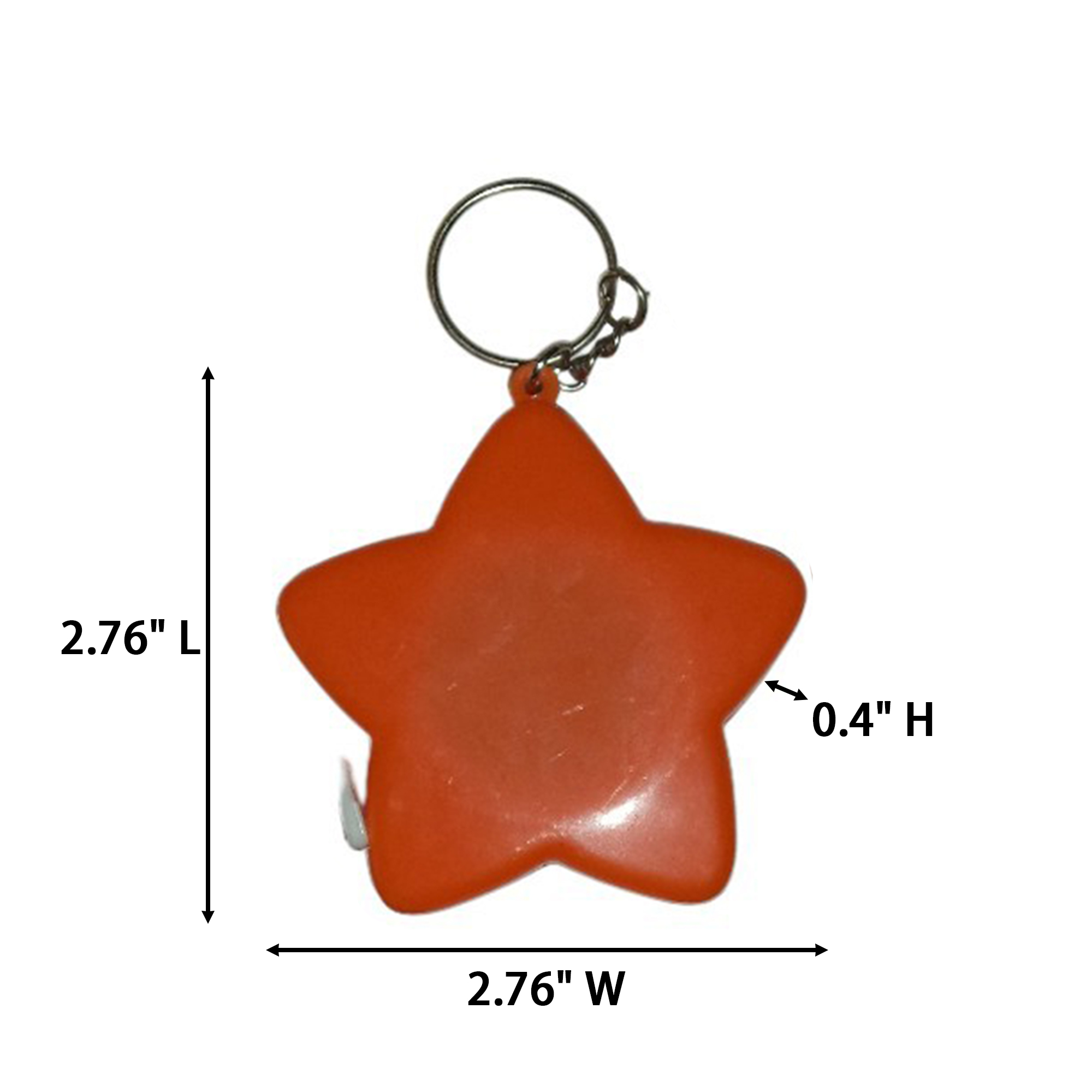 Star Shape Retractable Tape Measure Keychain 59" Tape 2