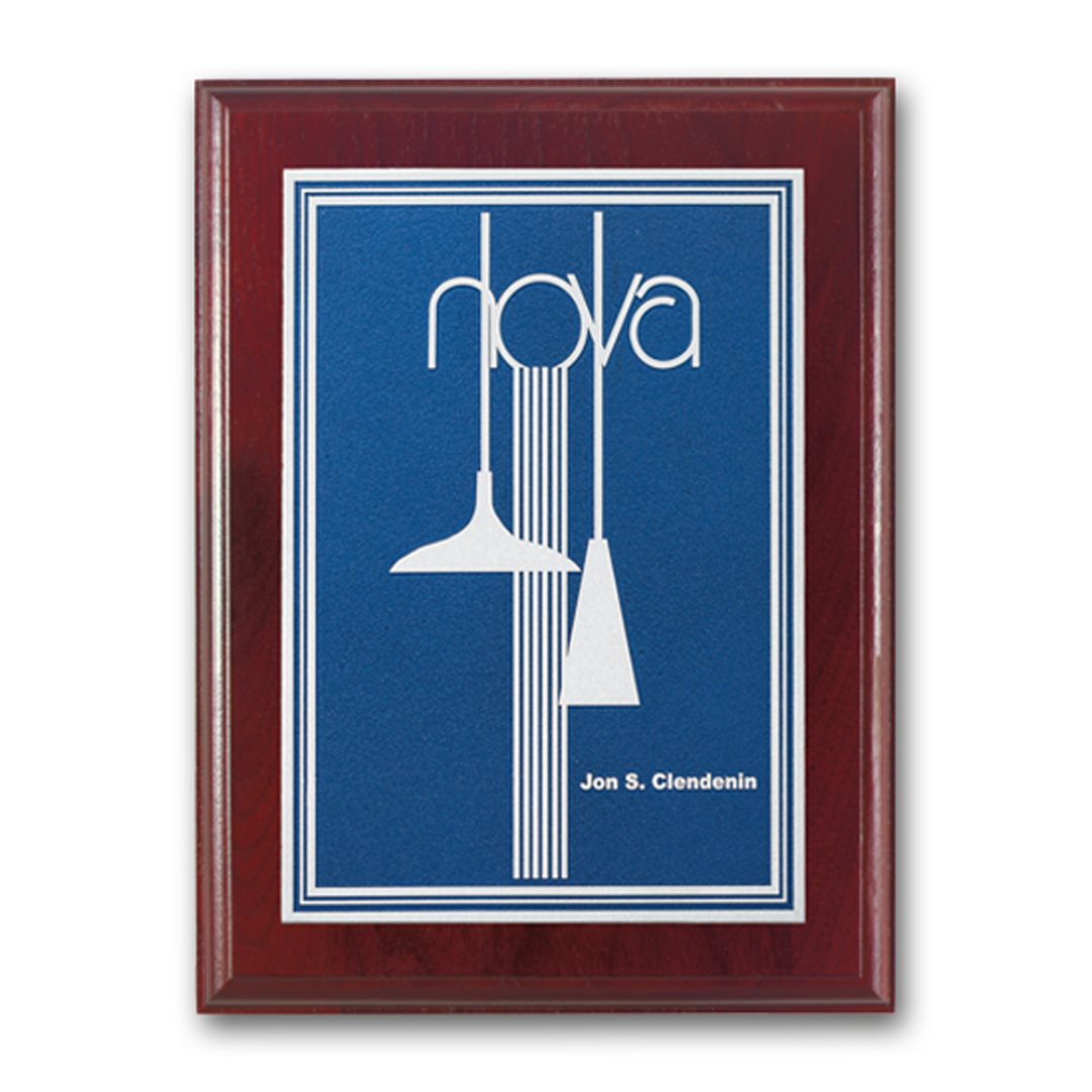 Double Etch Plaq - Mahogany