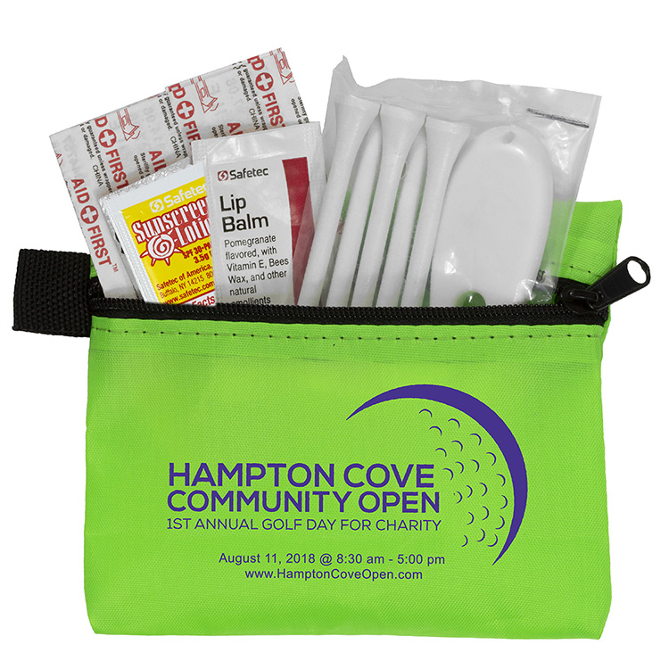 "DEL MONTE" 14 Piece Golf Kit Components inserted into Zipper Pack 13
