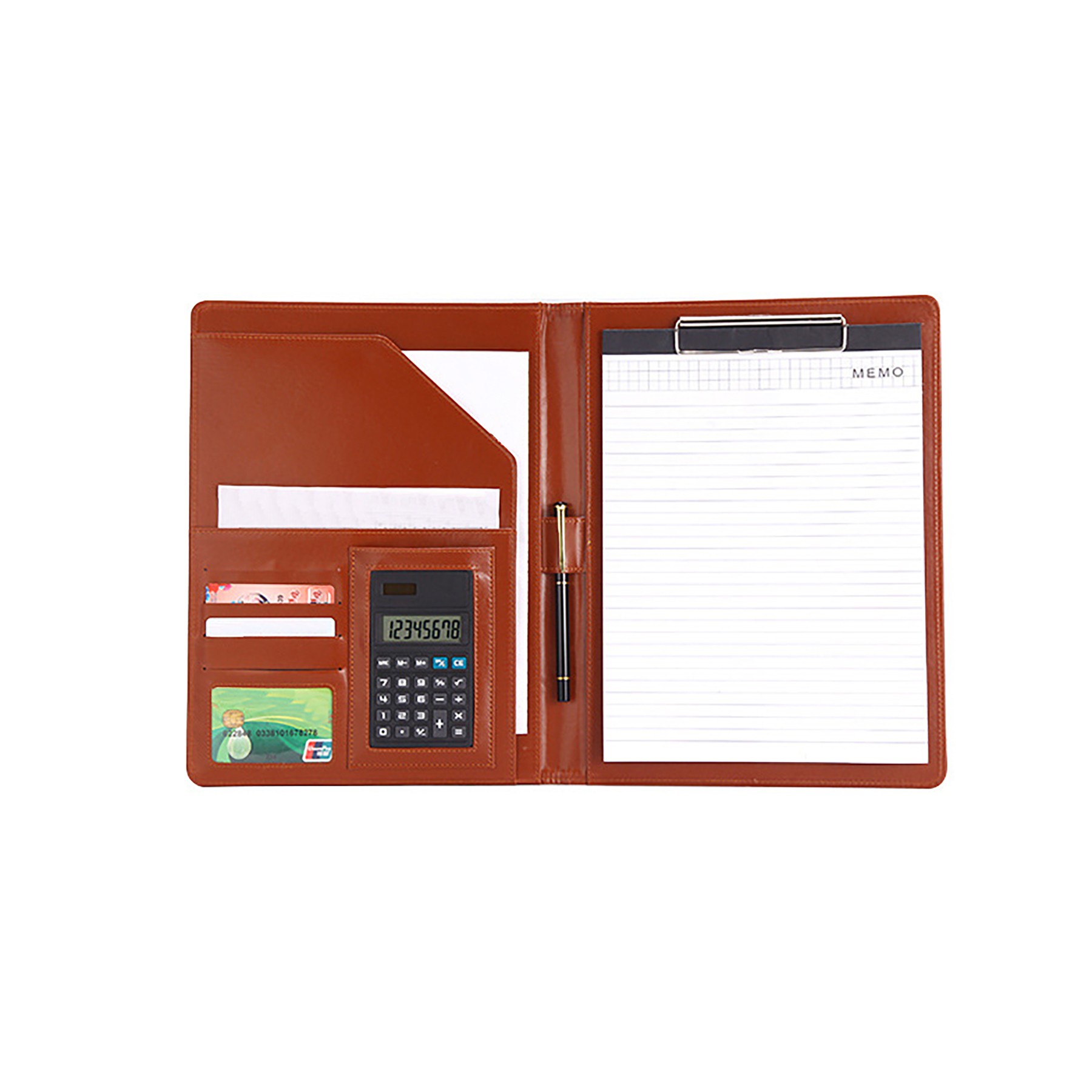 Leather A4 Binder Folder With Calculator 4