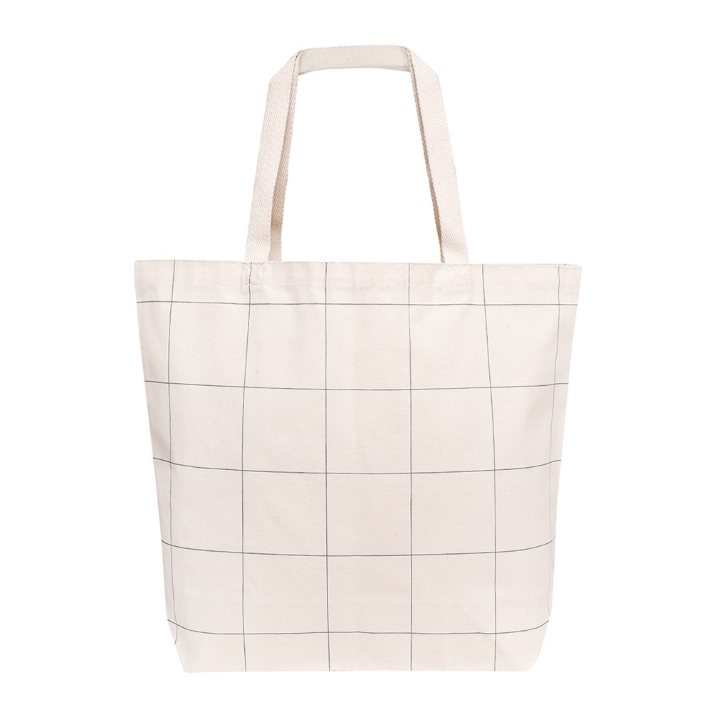 10 Oz. Lightweight Market Tote Windowpane Plaid