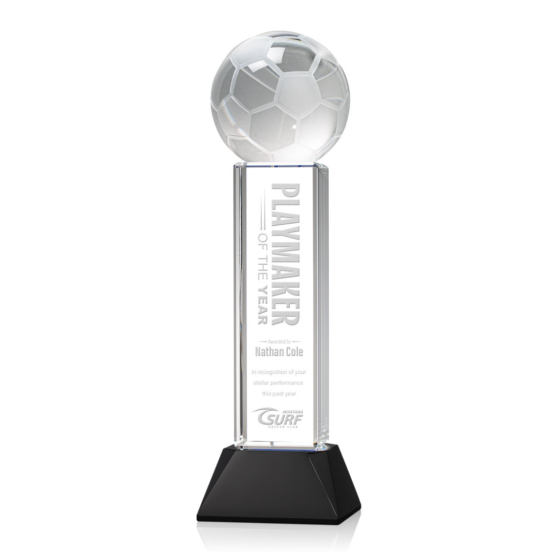 Soccer Ball Award on Stowe Base - Black 13