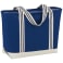 Atlantic Stripe 20oz Cotton Zippered Tote 36