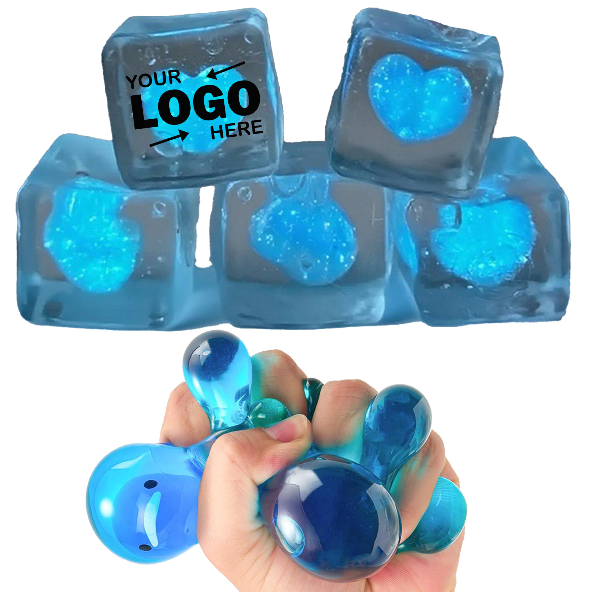 Glow In The Dark Heart Shaped Squishy Toy 2