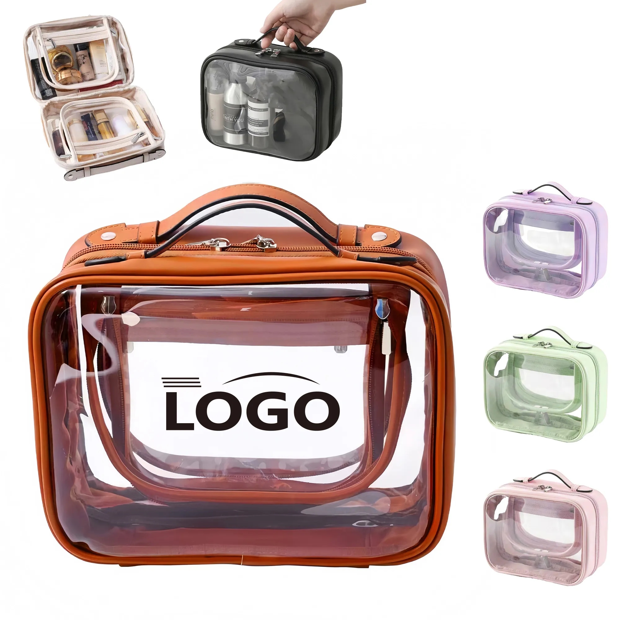 Waterproof Toiletry Bag, PVC Cosmetic Case, Travel Organizer 3