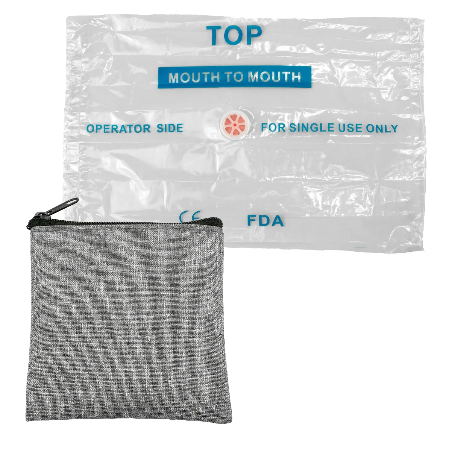 Recycled Pouch CPR Face Shield Set 1