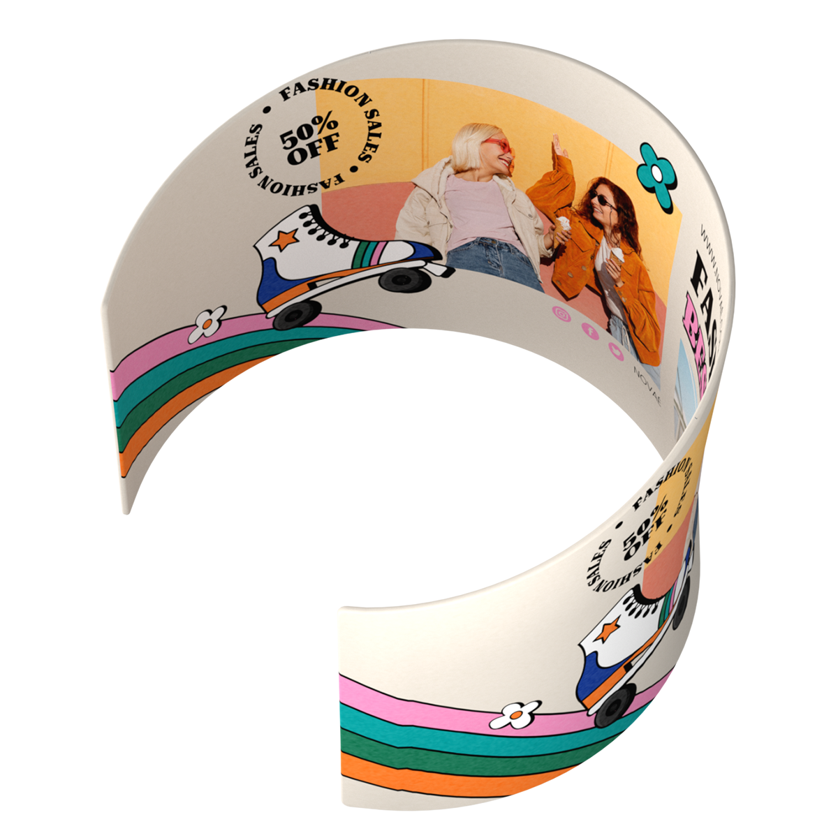 Pod Style Circular Display - 8ft Full Kit 4