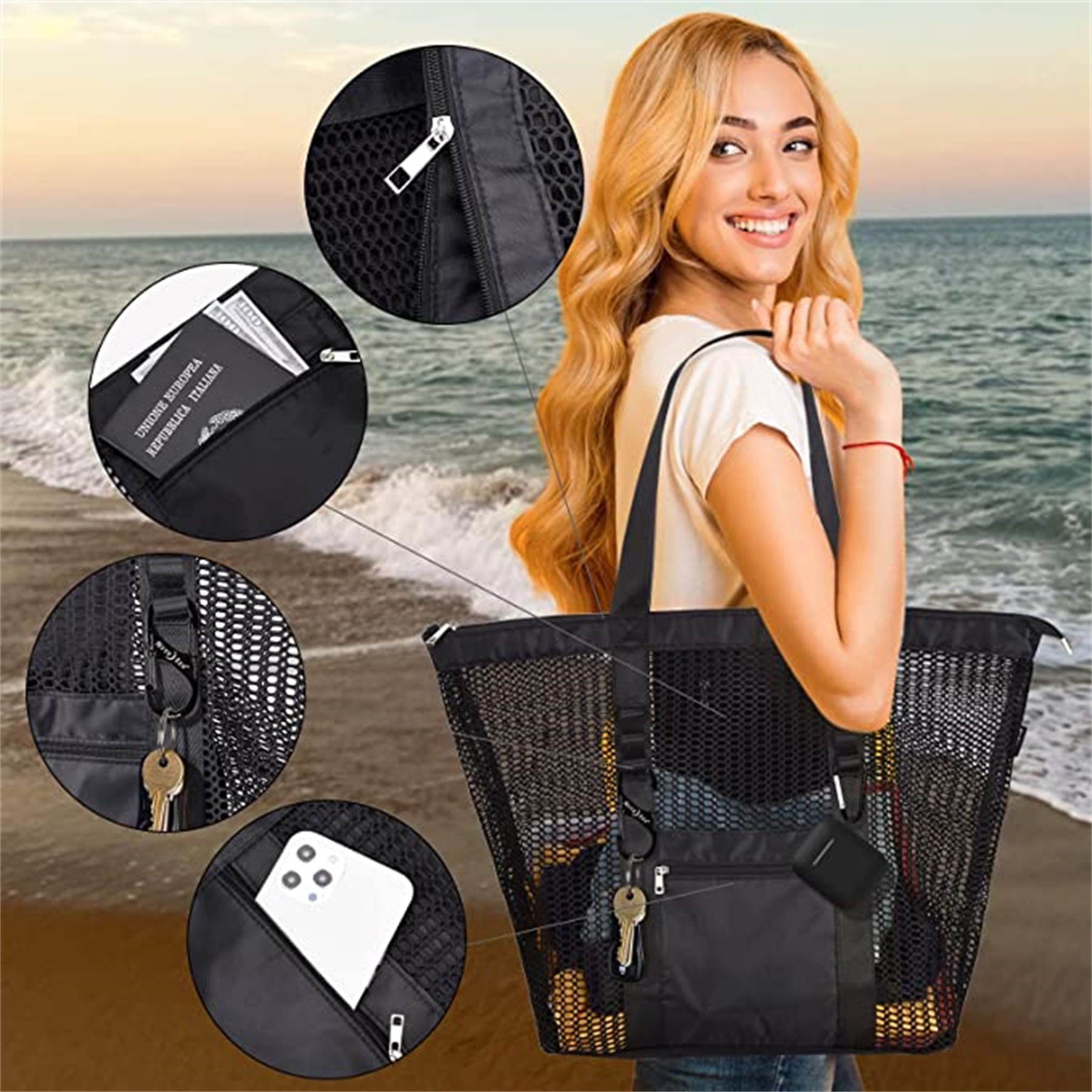 Mesh Beach Tote Bag 4