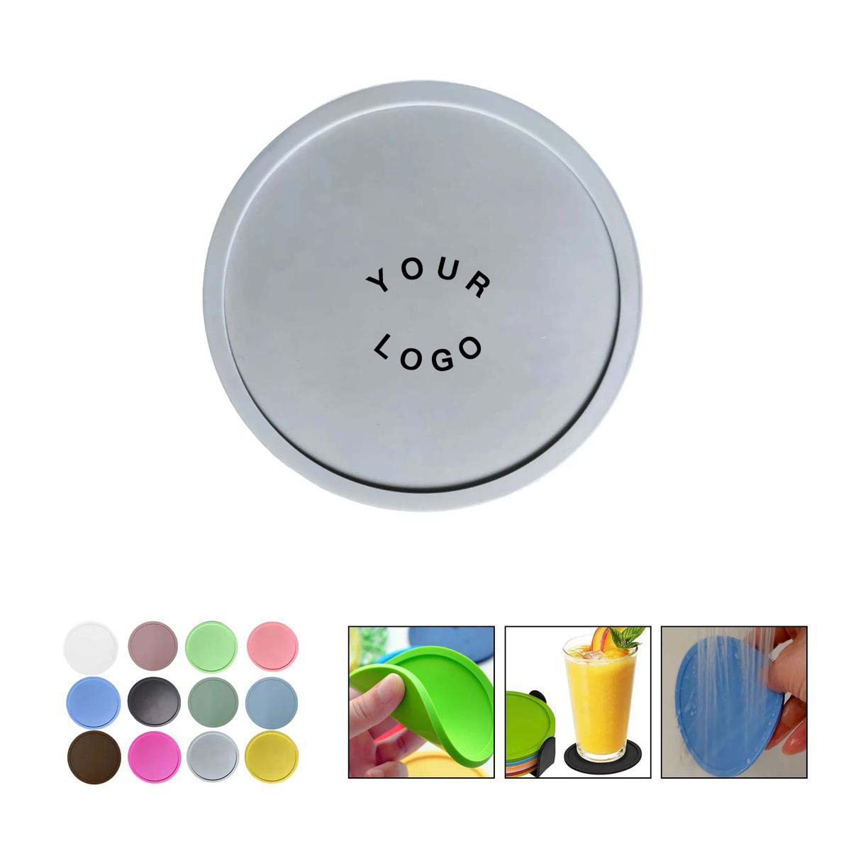 Non Slip Silicone Coasters for Drinks and Table Protection 3