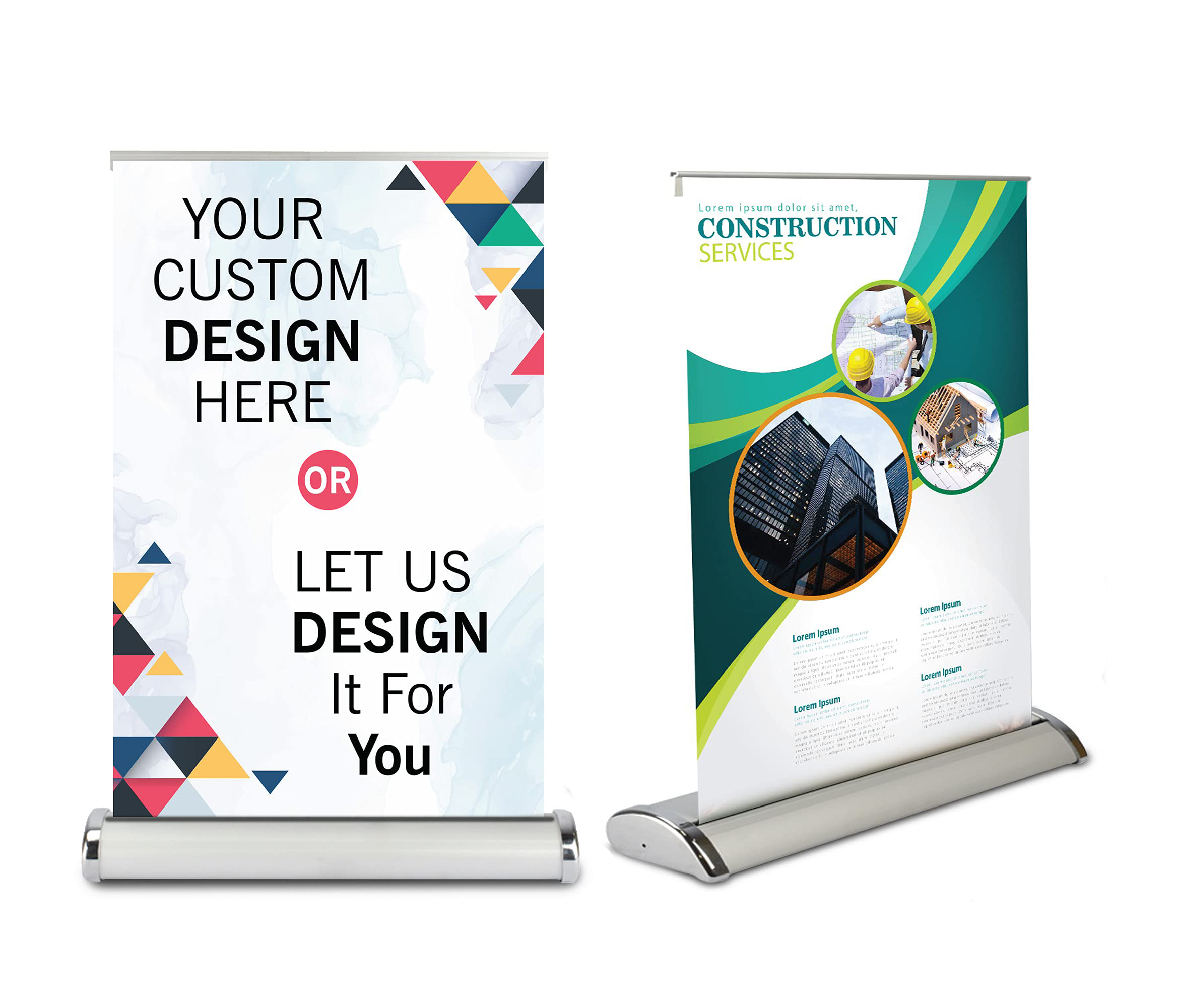 A4 Tabletop Retractable Banner Stand with Vinyl Graphic 1
