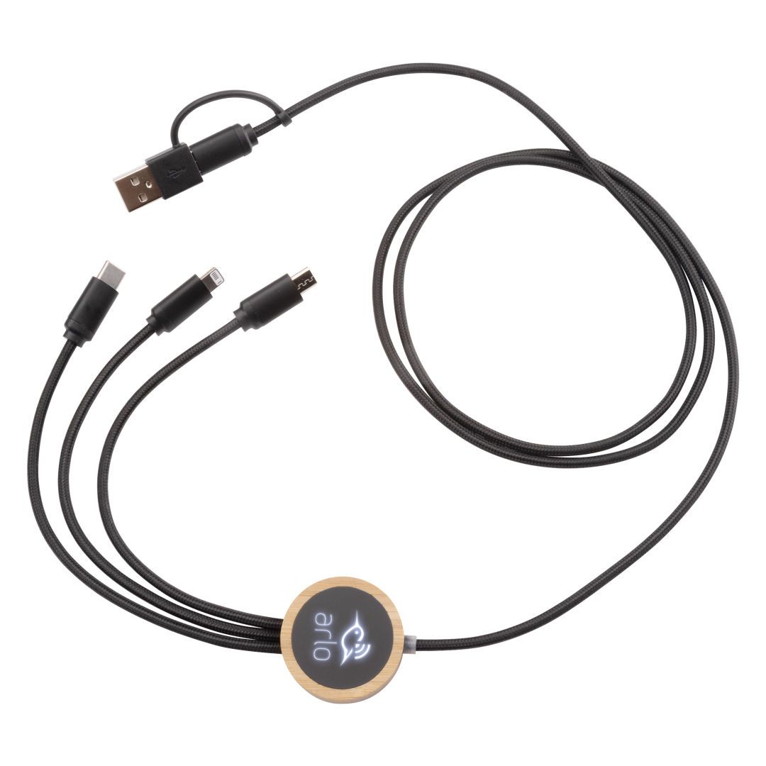 Cirrina Light Up Charging Cable w/Bamboo