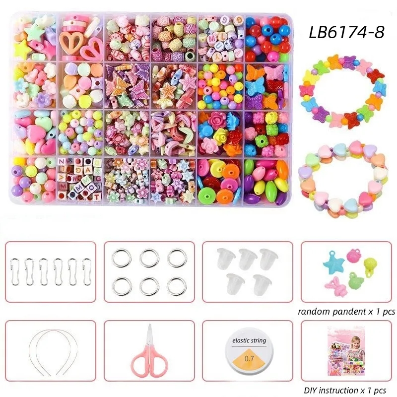 BULK Kids Jewelry Making Kit DIY Bracelet Set Beads Supplies 3