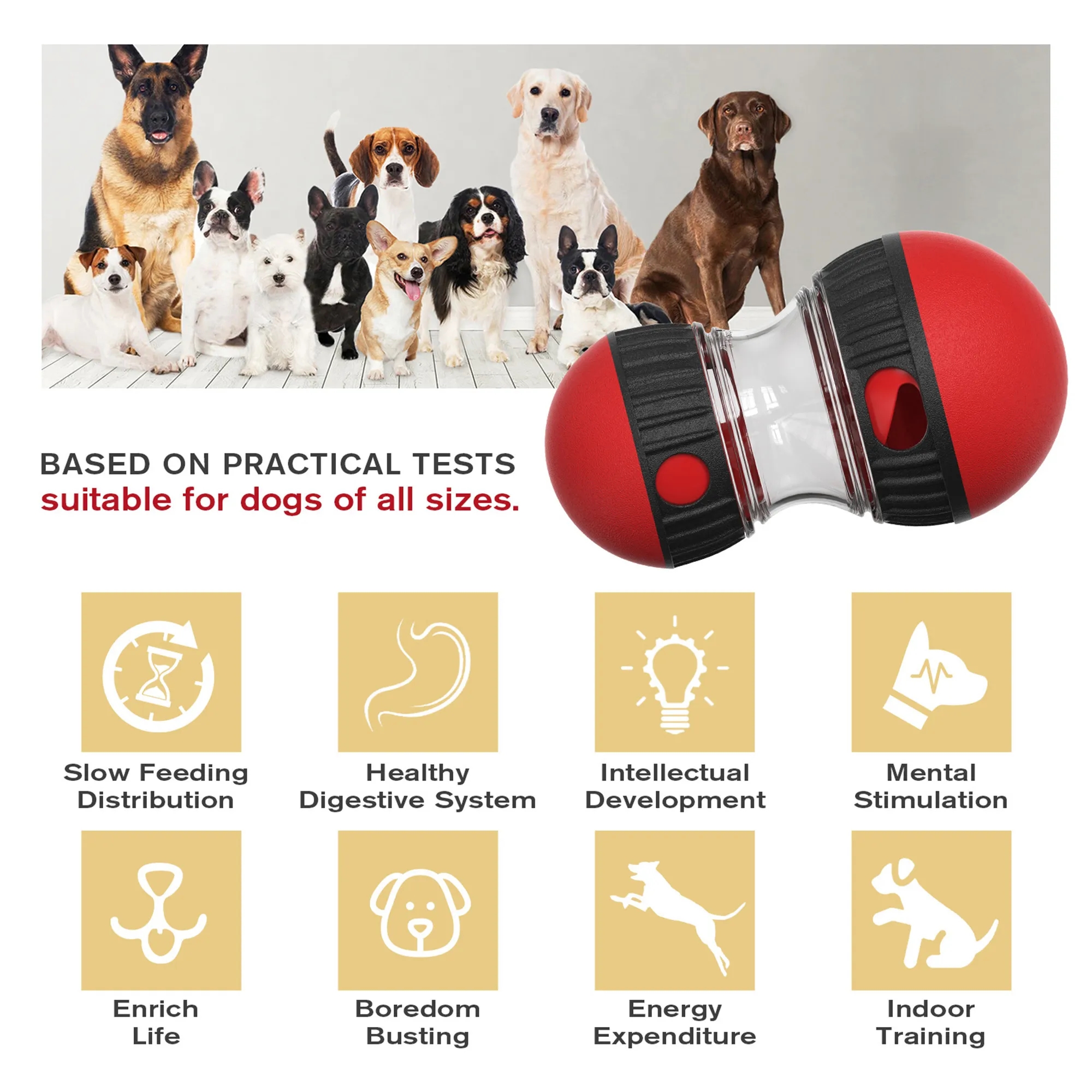 Rolling Food-dispensing Ball For Dogs To Play 6