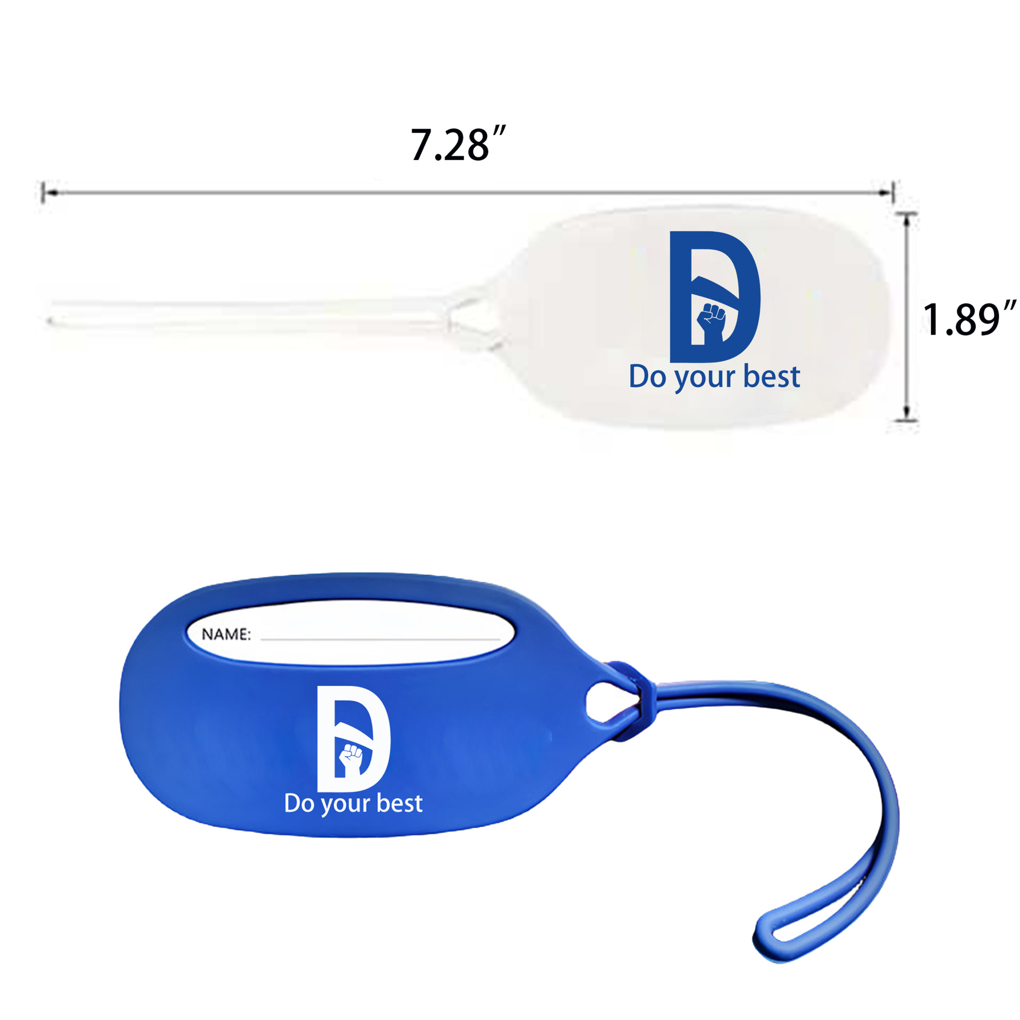 MOQ 50 Silicone Luggage Name Tag 2