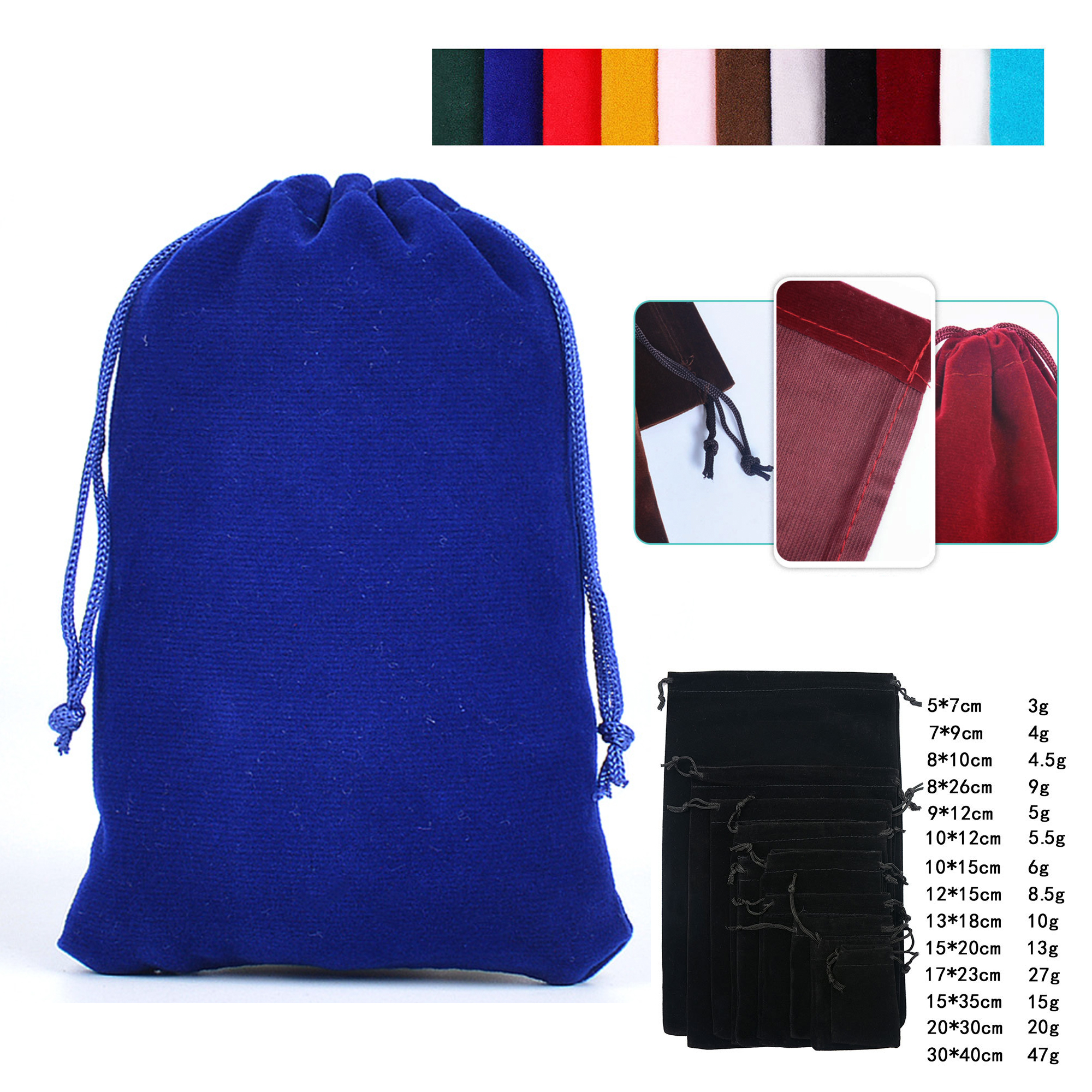 Drawstring Velvet Bag 1