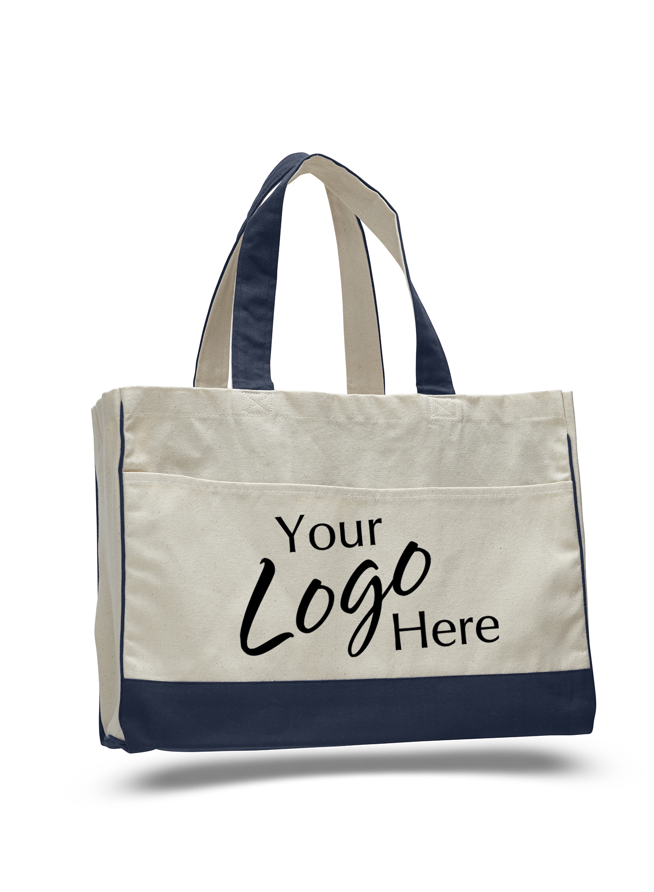 Canvas Standard Tote Bag 17" W x 13" H with 5" Gusset, custom tote bag with logo imprint 12