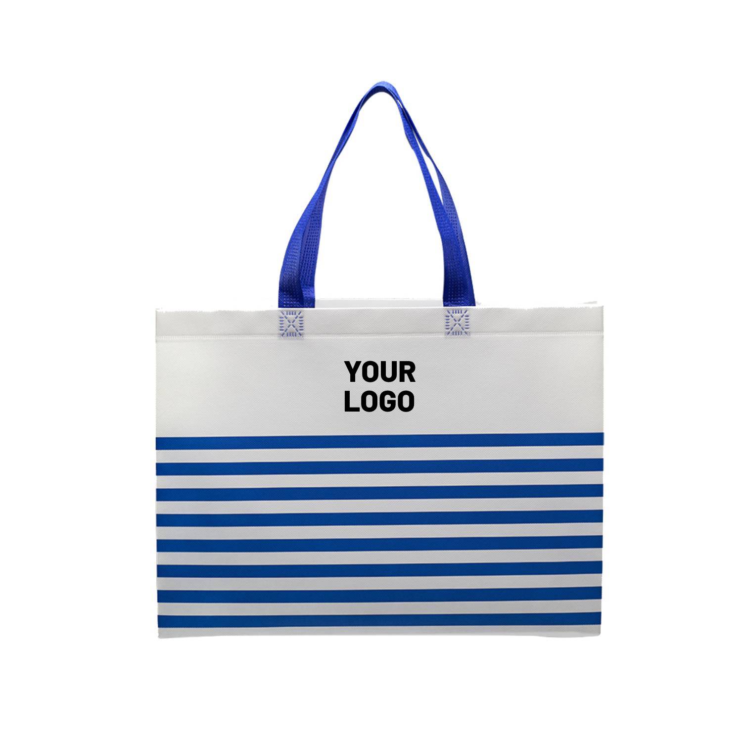 Nonwoven Striped Seaside Tote Bag 1