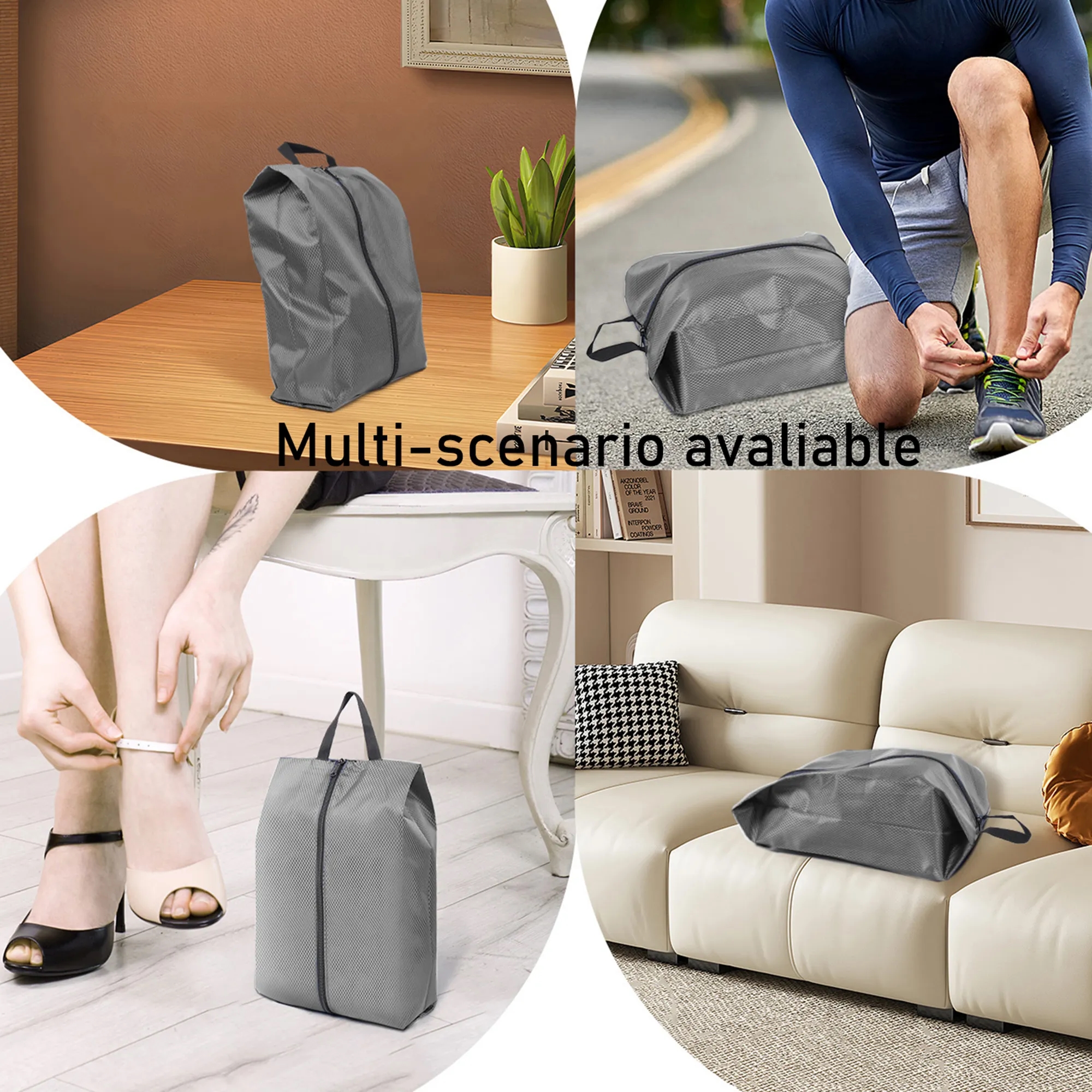 MOQ20 Travel Shoe Bag Waterproof Oxford 3
