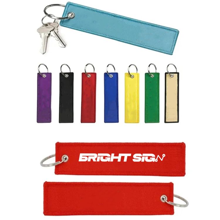 Personalized Double-Sided Embroidered Key Tag 2