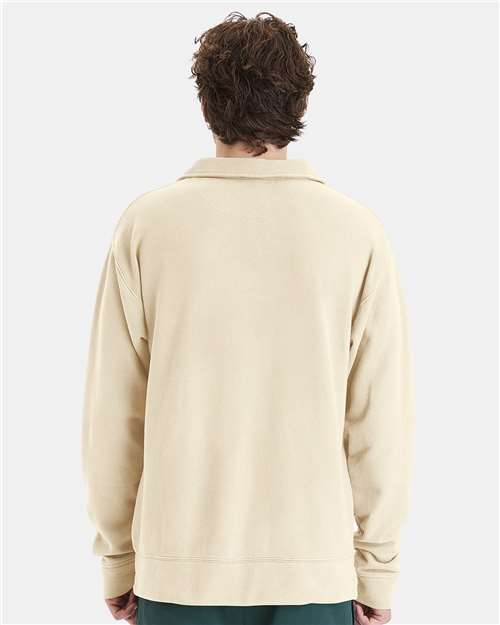 Unisex Garment-Dyed Polo Collar Sweatshirt - GDH490 50