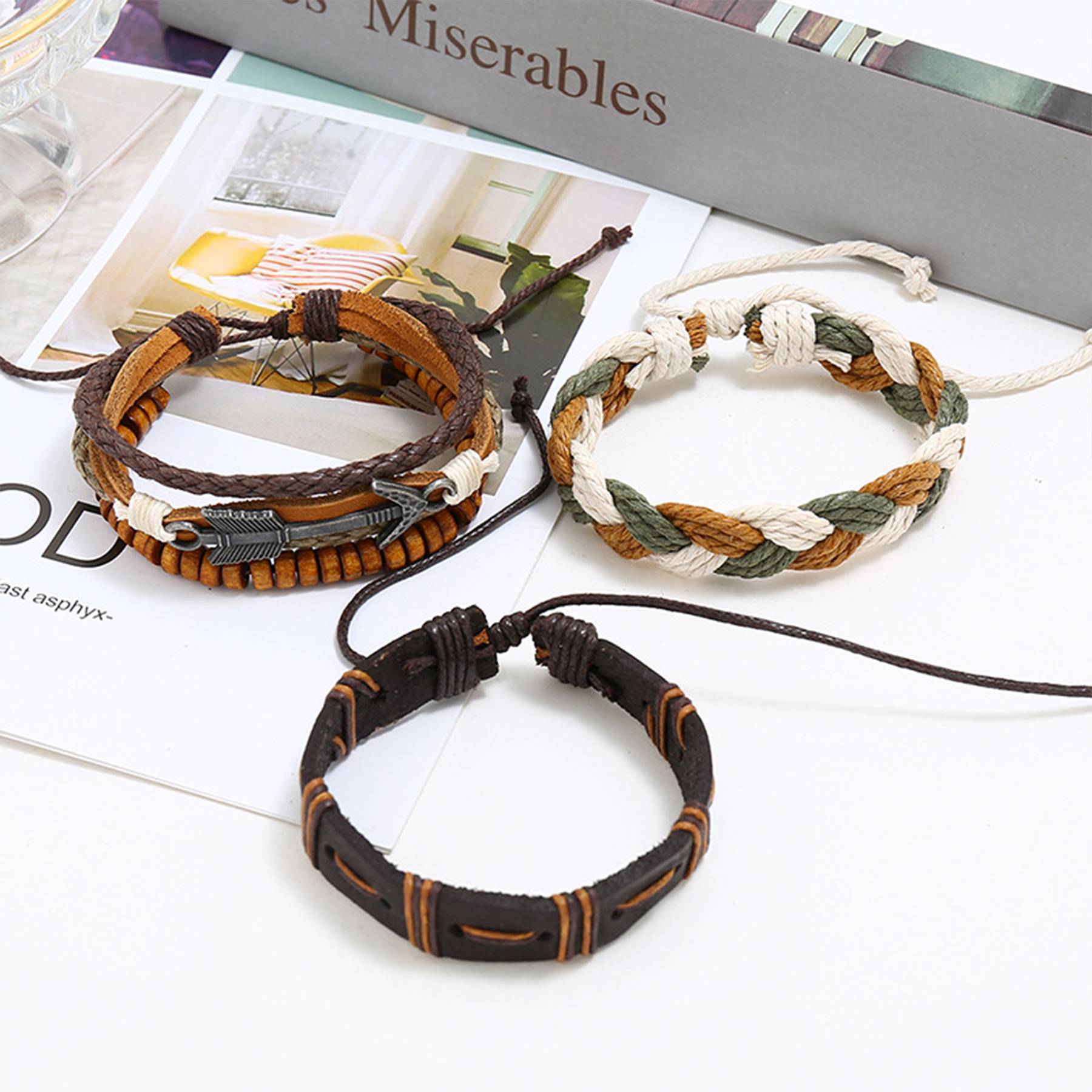 Jute Simple vintage woven bracelet 6